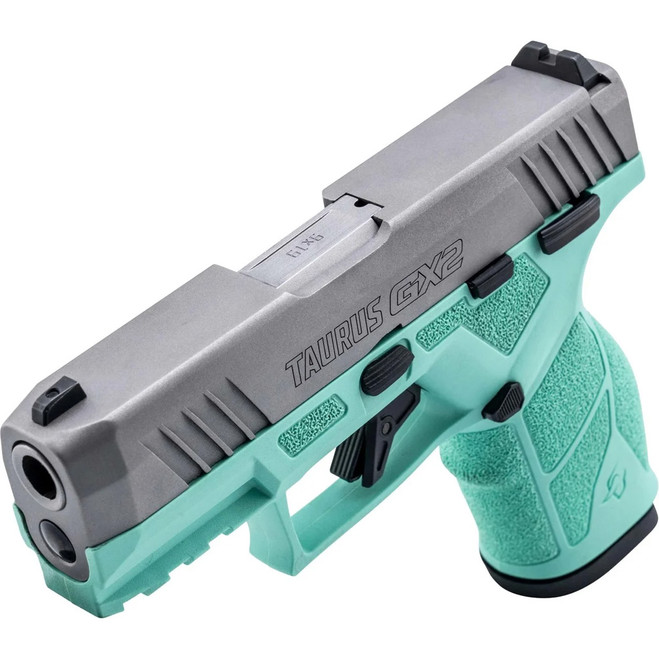 Taurus GX2 Pistol 9mm 3.38 in. Cyan Frame/SS Slide 10 rd.