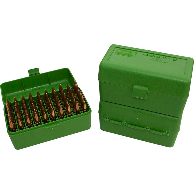 MTM Case-Gard Rifle Ammo Box RL-50 Green 50 rd. MTM Case-Gard Rifle Ammo Box RL-50 Green 50 rd.