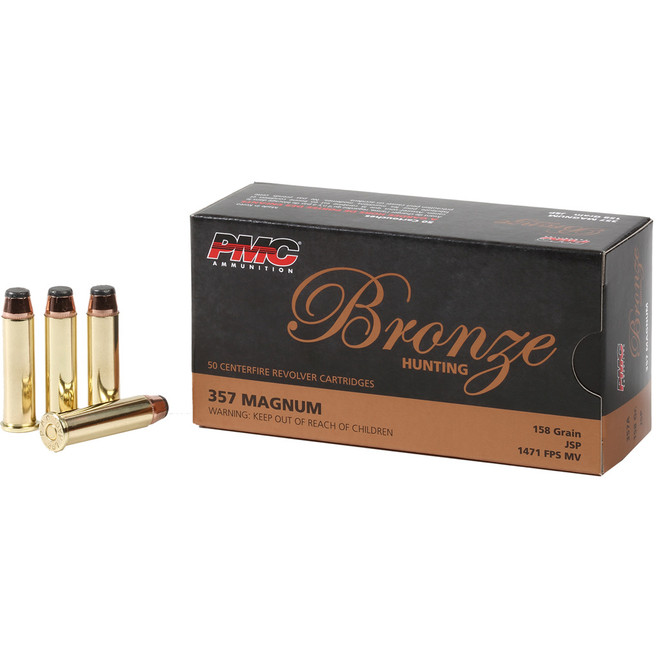 PMC Bronze Pistol Ammo 357 Mag JSP 158 gr. 50 rd. PMC Bronze Pistol Ammo 357 Mag JSP 158 gr. 50 rd.