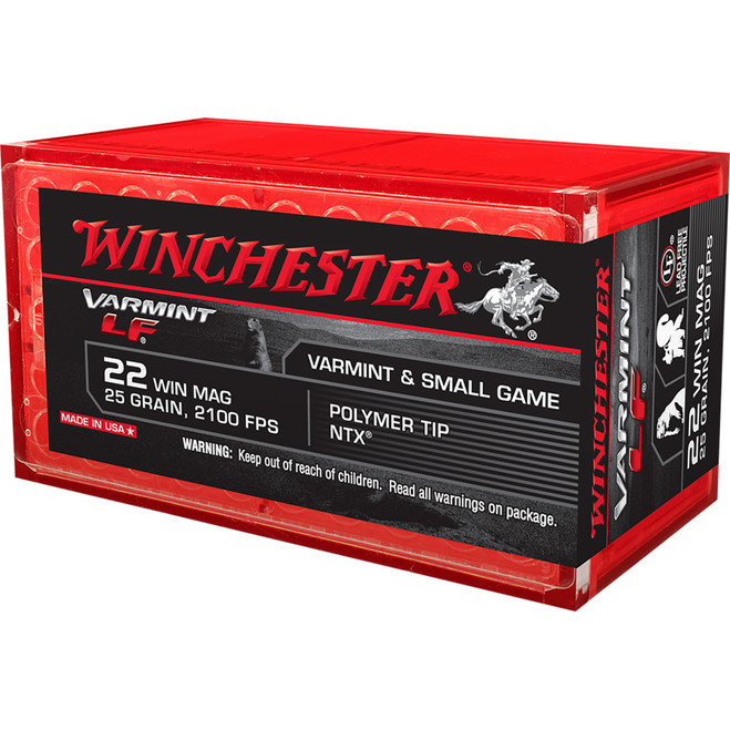 Winchester Varmint LF Rimfire Ammo 22 Mag 25 gr. Jacketed HP 50 rd.