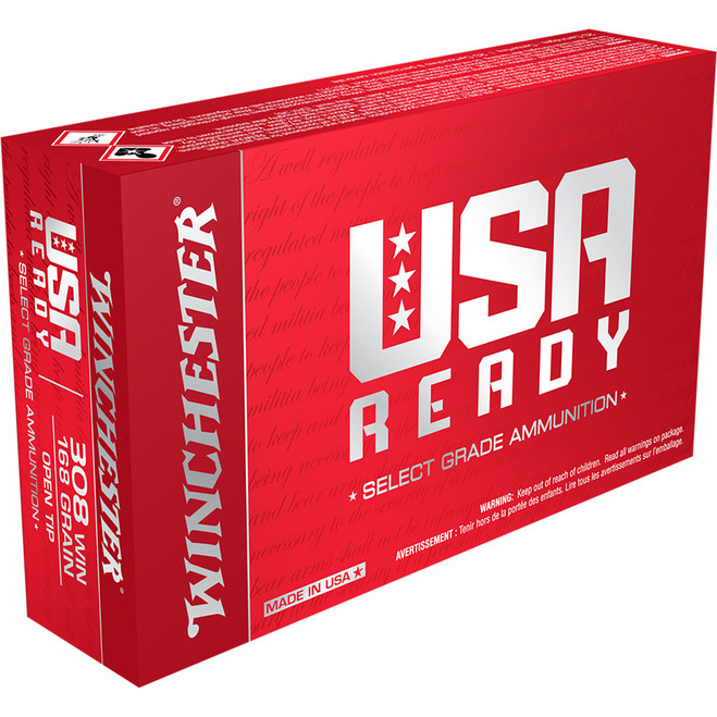 Winchester USA Ready Rifle Ammo 308 Win. 168 gr. Open Tip Range 20 rd. Winchester USA Ready Rifle Ammo 308 Win. 168 gr. Open Tip Range 20 rd.