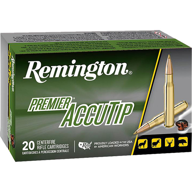 Remington Premier AccuTip Centerfire Rifle Ammo 22-250 Rem. 50 gr. AccuTip 20 rd.