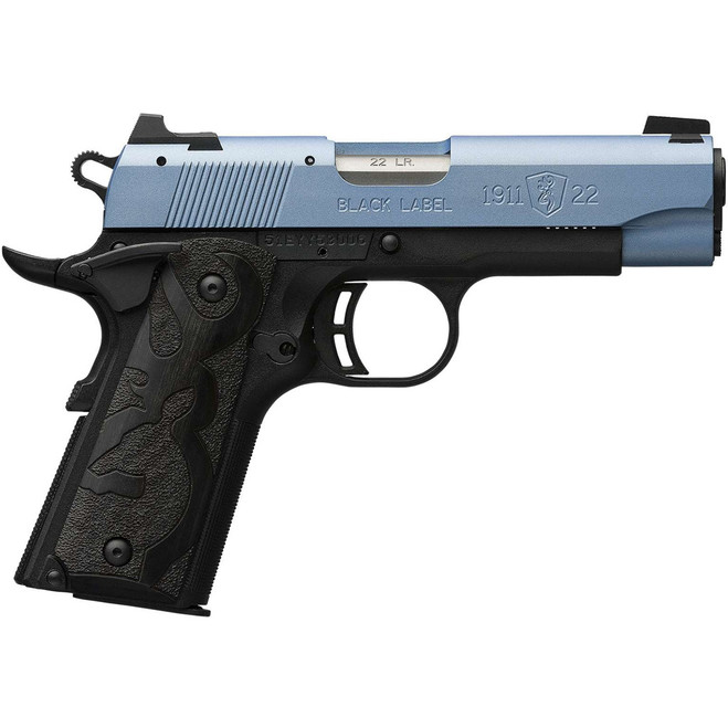 Browning 1911-22 Black Label Pistol 22 LR. 4.25 in. Polar Blue 10 rd. Browning 1911-22 Black Label Pistol 22 LR. 4.25 in. Polar Blue 10 rd.