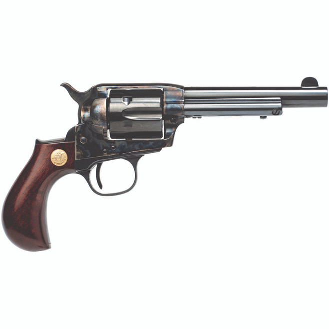 Cimarron Lightning Revolver with Dual Cylinder 38 Spl. 4.75 in. Case Hardened Walnut Grip 6 Shot Cimarron Lightning Revolver with Dual Cylinder 38 Spl. 4.75 in. Case Hardened Walnut Grip 6 Shot