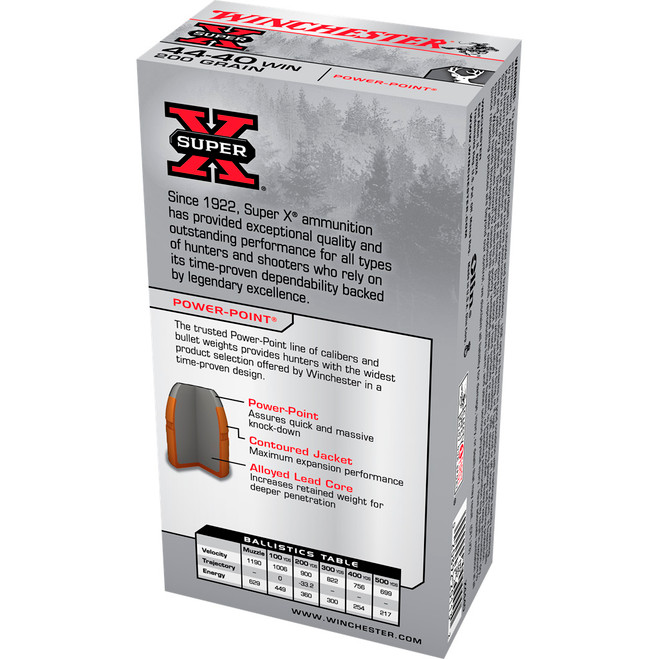 Winchester Power Point Rifle Ammo 44-40 Win. 200 gr. 50 rd. Winchester Power Point Rifle Ammo 44-40 Win. 200 gr. 50 rd.