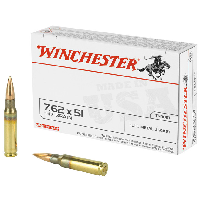 Winchester USA Rifle Ammo 7.62x51 149 gr. FMJ 20 rd. Winchester USA Rifle Ammo 7.62x51 149 gr. FMJ 20 rd.