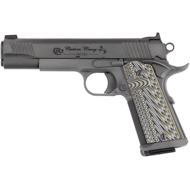 Colt 1911 Custom Carry Pistol 45 ACP 5 in. Stainless / Smoke DLC 8 rd. Colt 1911 Custom Carry Pistol 45 ACP 5 in. Stainless / Smoke DLC 8 rd.