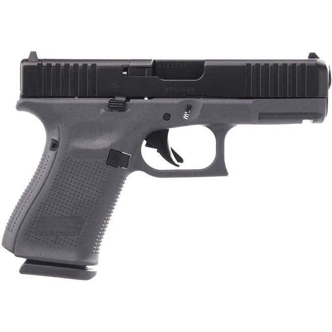 Glock 19 Gen 5 MOS Pistol 9mm 4.02in Barrel 15rd Magazine Gray Frame