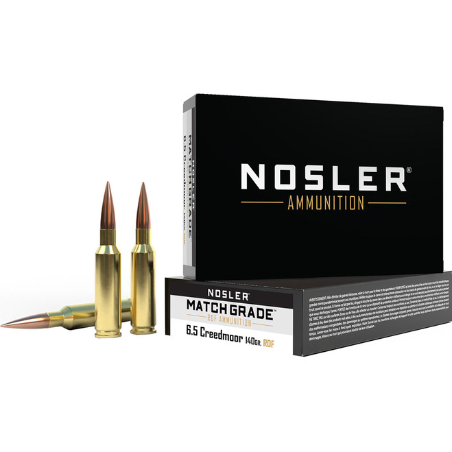 Nosler Match Grade Rifle Ammunition 6.5mm Creedmoor 140 gr. RDF HPBT 20 rd. Nosler Match Grade Rifle Ammunition 6.5mm Creedmoor 140 gr. RDF HPBT 20 rd.