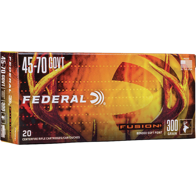 Federal Fusion Rifle Ammo 45-70 Govt. 300 gr. Fusion 20 rd. Federal Fusion Rifle Ammo 45-70 Govt. 300 gr. Fusion 20 rd.
