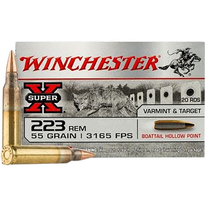 Winchester Super-X Rifle Ammo 223 Rem. 55 gr. BTHP 20 rd. Winchester Super-X Rifle Ammo 223 Rem. 55 gr. BTHP 20 rd.