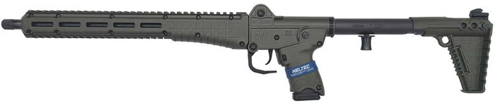 KelTec SUB2000 Gen 3 Rifle 9mm 16 in. Green G19 Mag 10 rd. KelTec SUB2000 Gen 3 Rifle 9mm 16 in. Green G19 Mag 10 rd.