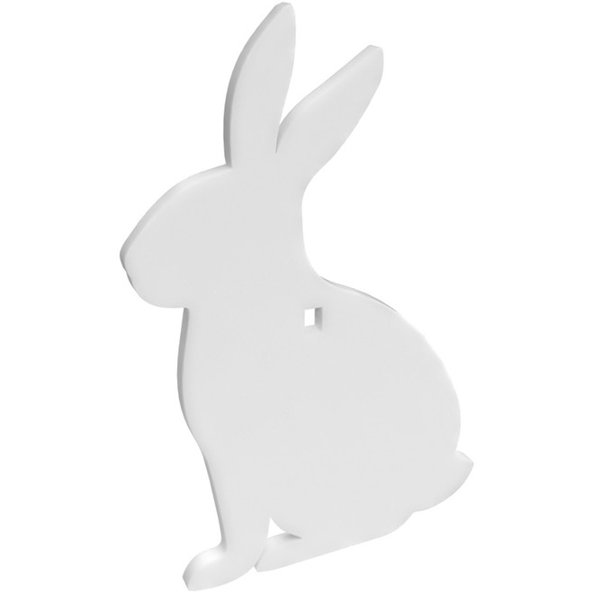 Birchwood Casey Ar500 Silhouette 1-Hole Rabbit 3/8"