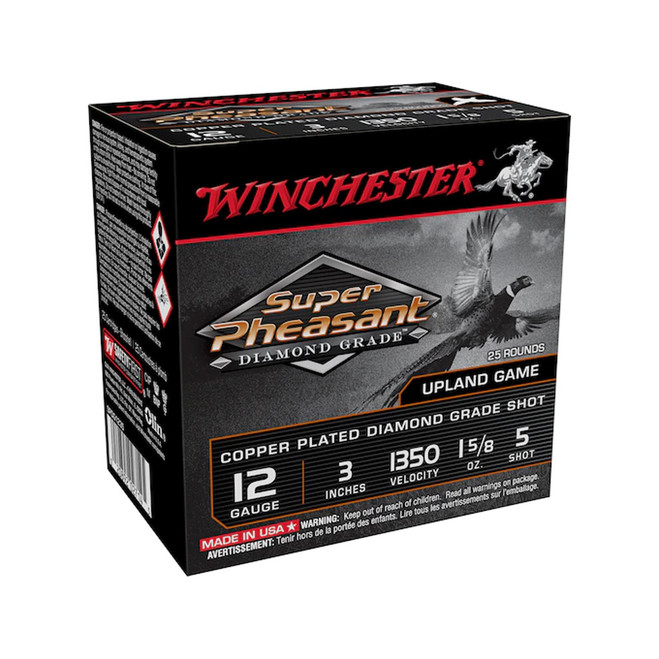 Winchester Super Pheasant Diamond Grade Load 12 ga. 3 in. 5 Shot 25 rd. Winchester Super Pheasant Diamond Grade Load 12 ga. 3 in. 5 Shot 25 rd.