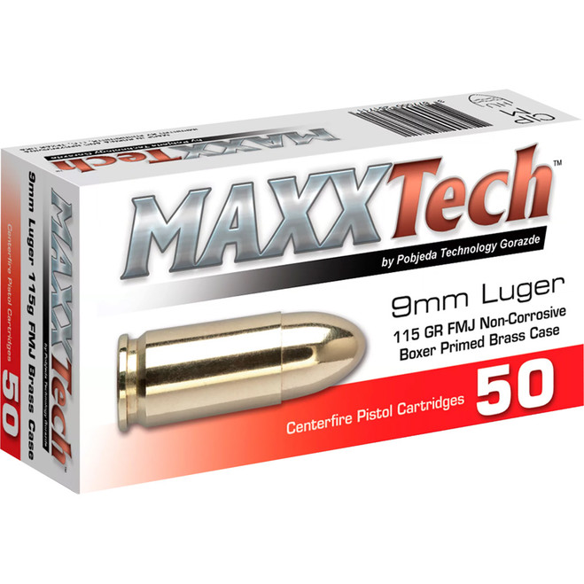 MAXXTech Steel Case Rifle Ammo 7.62x39 FMJ 123gr. 50 rd. - Freedom