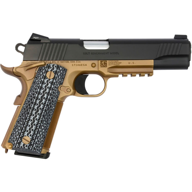 Colt 1911 Custom CQB Pistol 45 ACP 5 in. Fde / Black DLC 8 rd. Colt 1911 Custom CQB Pistol 45 ACP 5 in. Fde / Black DLC 8 rd.
