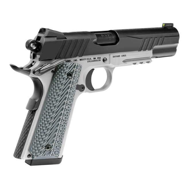 Savage 1911 Government Pistol 45 ACP 5 in. Two Tone 8 rd. w/Rail Savage 1911 Government Pistol 45 ACP 5 in. Two Tone 8 rd. w/Rail