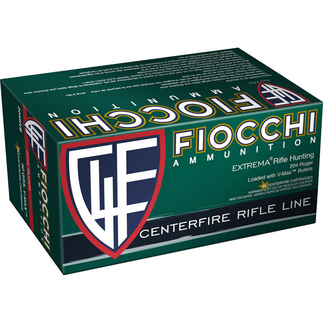 Fiocchi FXT Centerfire Rifle Ammo 204 Ruger 40 gr. V-Max 50 rd. Fiocchi FXT Centerfire Rifle Ammo 204 Ruger 40 gr. V-Max 50 rd.