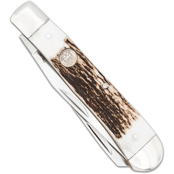 CobraTec Traditional Trapper Knife Folding Blade Stag