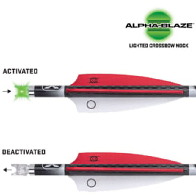 TenPoint Pro Elite 400 Lighted Carbon Arrows 20 in. Alpha Blaze Nocks 3 pk.