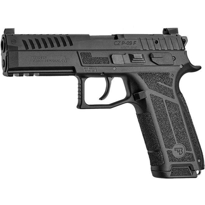 CZ P-09 F Optics Ready Nocturne Pistol 9mm 4.53 in. BLK/Nitride W/Threaded Barrel 21 rd.