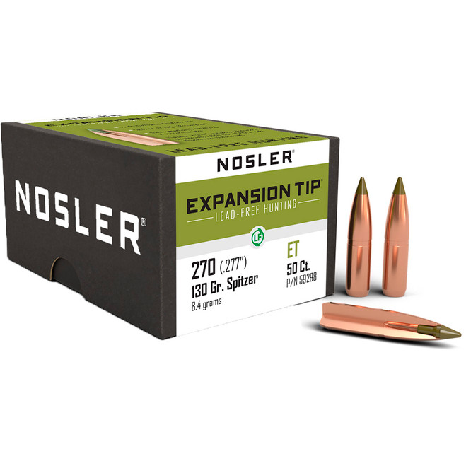 Nosler Expansion Tip Bullet Spitzer Point 50 pk.