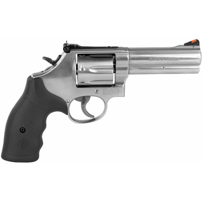 Smith & Wesson 686 Plus Revolver 357 Mag 7 Rd Stainless Frame/Black Grip 4 in.