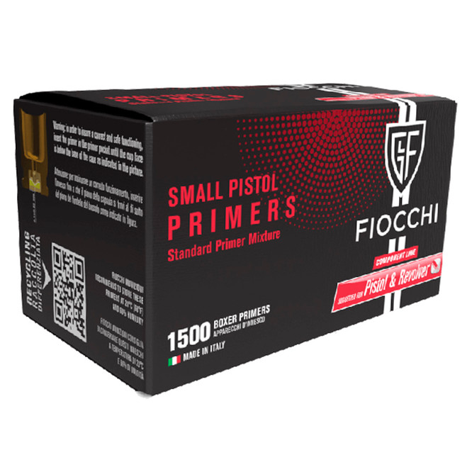 Fiocchi Small Pistol Primers 1500 rd. HAZMAT