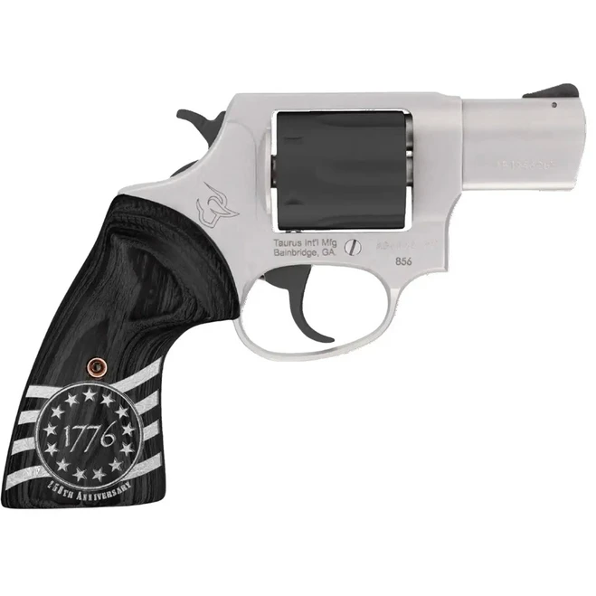 Taurus 856 Revolver 38 Spl. 3 in. Stainless/Black w/1776 6 rd.