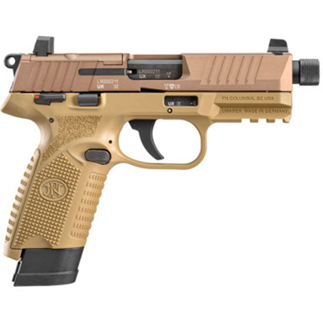 FN 502 Tactical Pistol 22 LR 4.6 in. FDE w/Threaded Barrel 10/15 rd. 