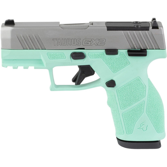 Taurus GX2 TORO Pistol 9mm 3.38 in. Cyan/Stainless 13 rd.