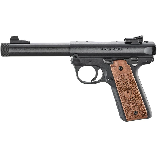 Ruger Mk IV 22/45 Collector Series Pistol 22 RL 5.5in Barrel 10rd Magazine Blued Wood Stocks