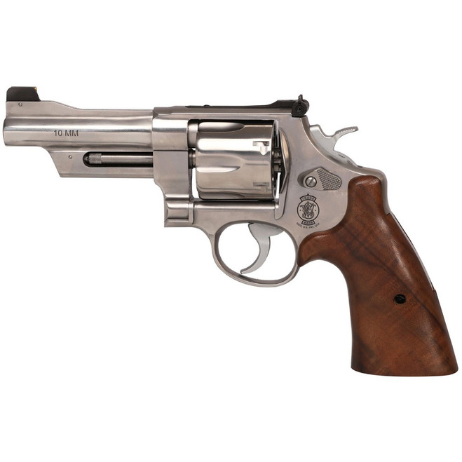 Smith and Wesson 610 Mountain Gun Revolver 10mm 4in Barrel Stainless Bear Hug Grips