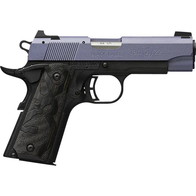 Browning 1911 Black Label Pistol 22 LR. 3 5/8 in. 10+1 Crushed Orchid