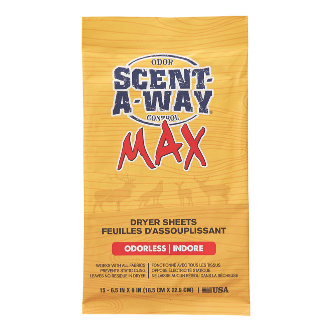 Scent-A-Way Max Dryer Sheets Fresh Earth 15 pk.