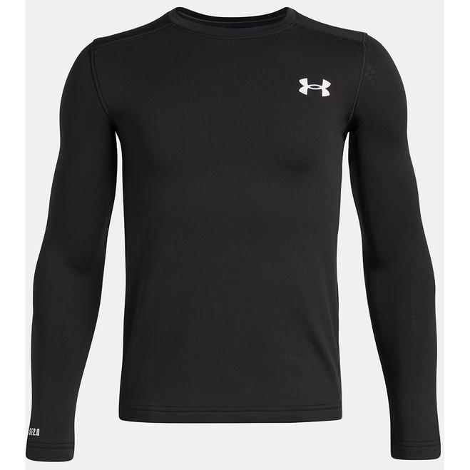 UA Packaged Youth Base Layer 2.0 Crew Youth Medium Black