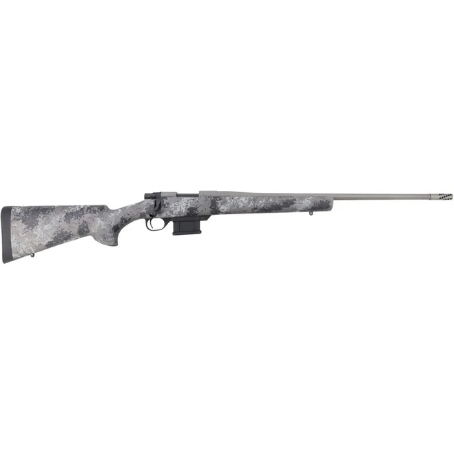 Howa M1500 Fence Line Mini Action Rifle 22 ARC 22 in. Tungsten/Grey Light Camo HTI
