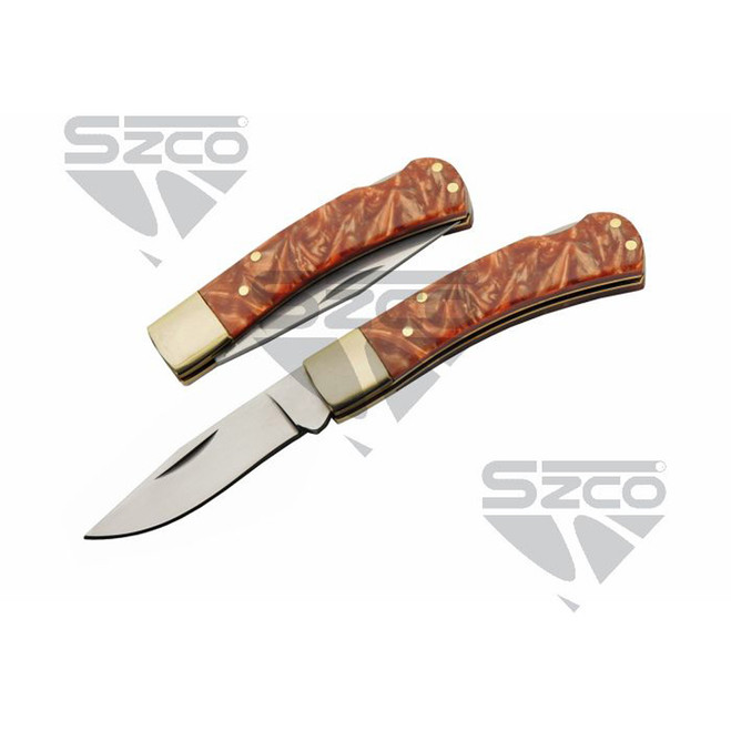 SZCO Red Clay Lockback Knife