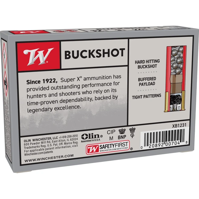 Winchester Super X Buckshot 12 ga. 3 in. 1 Buck 5 rd.