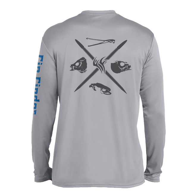 Fin Finder Skulls Performance Longsleeve Grey X-Large