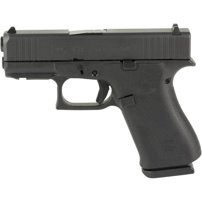 Glock 43X Pistol 9mm 3.41in Barrel 10rd Magazine Black