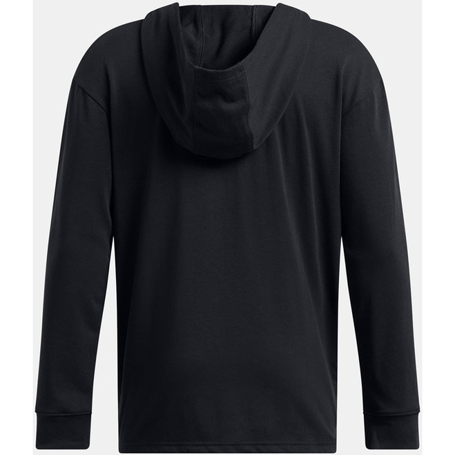 Boys' UA Rival Heavyweight T-Shirt Hoodie Black--White