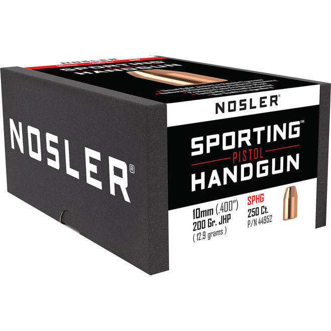 Nosler Sporting Handgun Pistol Bullet Jacketed Hollow Pnt 250pk Nosler Sporting Handgun Pistol Bullet Jacketed Hollow Pnt 250pk