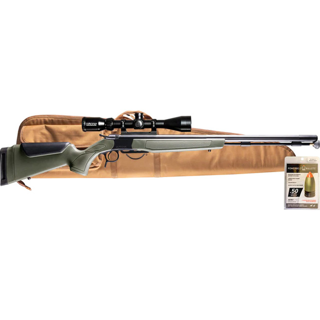 CVA Optima V3 Muzzleloader Package 50 Cal 26 in. Nitride/OD Green w/ Scope