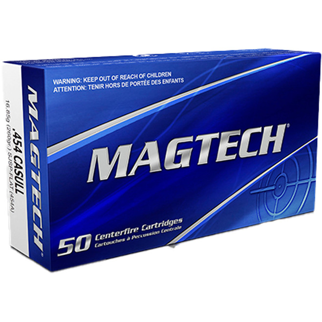 Magtech Pistol Ammo 454 Casull 260 gr. SJSP Flat 20 rd. Magtech Pistol Ammo 454 Casull 260 gr. SJSP Flat 20 rd.