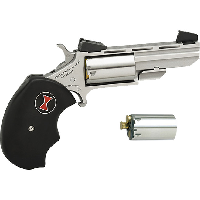 NAA Black Widow Revolver 22 WMR Stainless/Black 2 in. 5 rd. AS