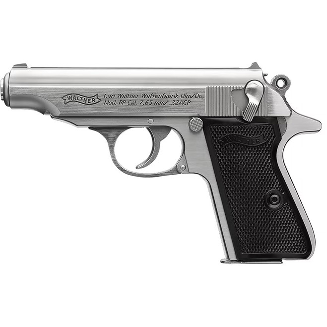Walther PP Stainless Pistol 32 ACP 3.9 in. Stainless 8 rd