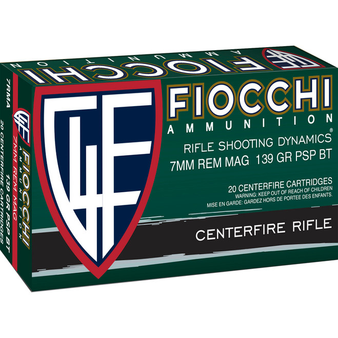 Fiocchi Field Dynamics Centerfire Rifle Ammo 7mm Rem. Mag. 139 gr. PSP 20 rd. Fiocchi Field Dynamics Centerfire Rifle Ammo 7mm Rem. Mag. 139 gr. PSP 20 rd.