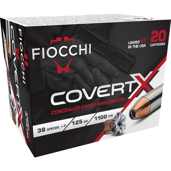 Fiocchi CovertX Pistol Ammo 38 Spc. +P 125 gr. JHP 20 rd. Fiocchi CovertX Pistol Ammo 38 Spc. +P 125 gr. JHP 20 rd.