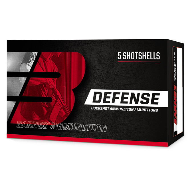Barnes Defense Buckshot Loads 20 ga. 2.75 in. 3BK 17 Pellets 5 rd. Barnes Defense Buckshot Loads 20 ga. 2.75 in. 3BK 17 Pellets 5 rd.
